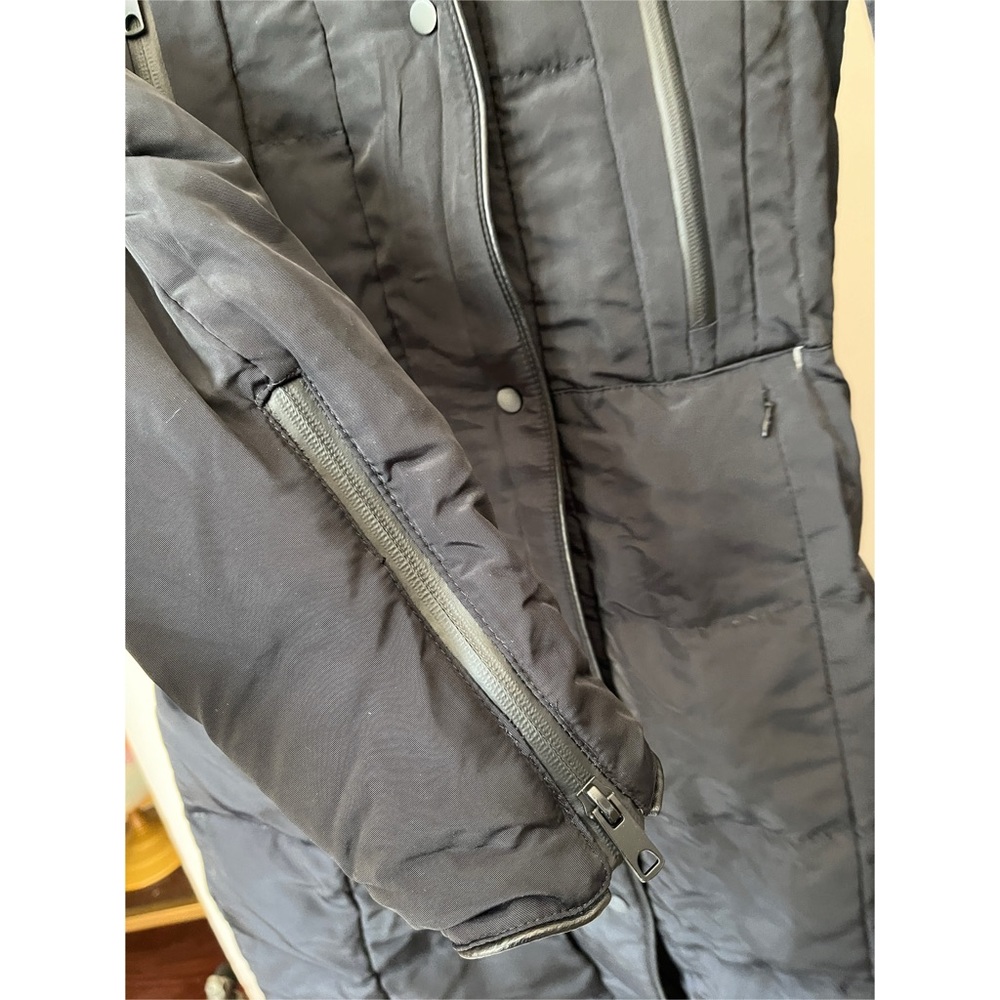 Zara Basic Black Long Down Puffer Jacket Small - image 6
